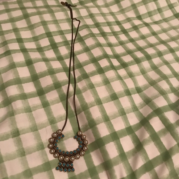 Long teal blue necklace from Anthropologie - Picture 3 of 4
